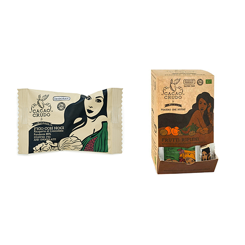 Figues aux noix fourrés et enrobés de chocolat - 25g