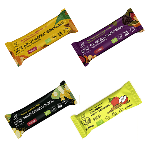 Barres chocolatées aux fruits et aux céréales - 30g
