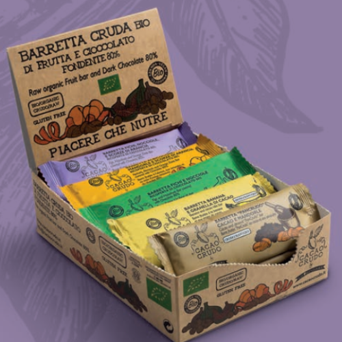 Présentoirs de 16 barres chocolatées fruits et céréales - 30g