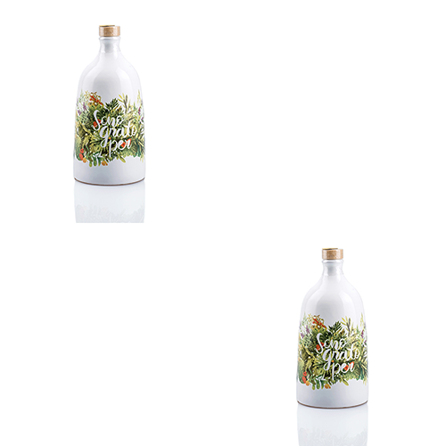 Pot en céramique d´huile d´olive décoré - 50cl